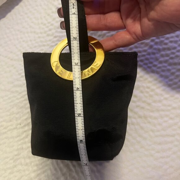 Authentic Celine Triumph Arc Pouch – Black with Gold Hardware, Exquisite Lux - Picture 8 of 15